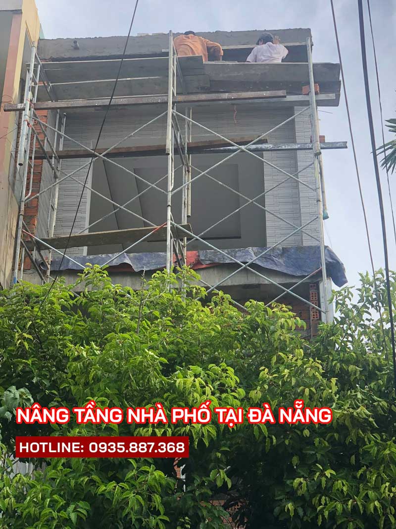Cải tạo nâng tầng nhà chị Hòa quận Thanh Khê